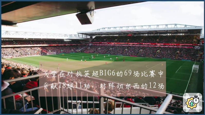 戈登在对抗英超BIG6的69场比赛中贡献18球11助,对阵切尔西的12场比赛中打入3球助攻3次